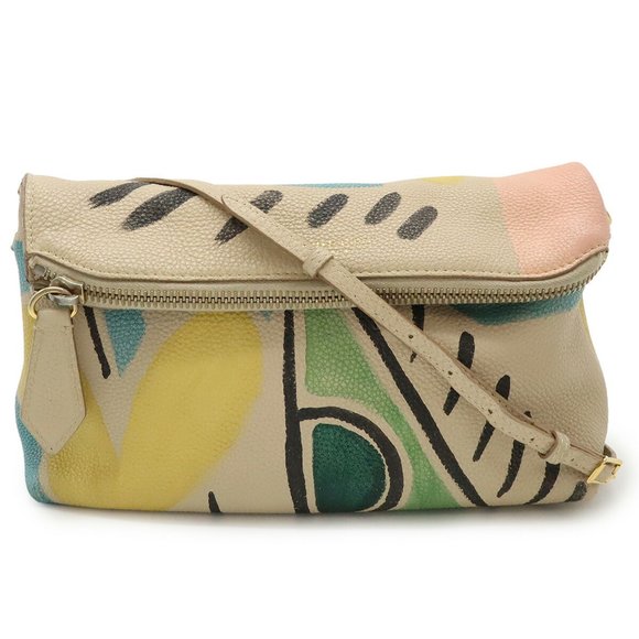 BURBERRY Prorsum Shoulder Bag in Beige Leather and Multicolor - Picture 1 of 10